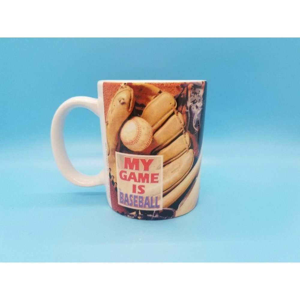 My Game is Baseball Coffee Mug Sports Cup 12oz Glove Ball Bat 1997